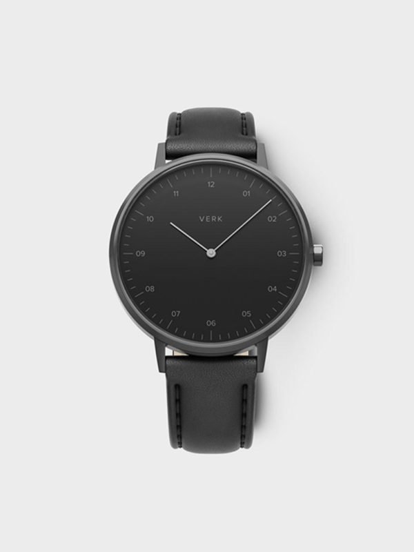 Black Leather Watch  Copy